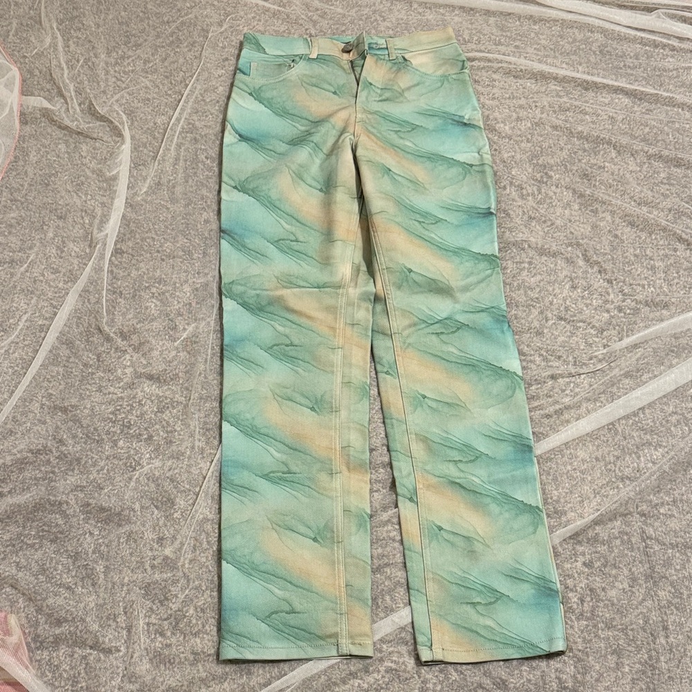 Boohoo Pastel Wave Straight Leg Jeans